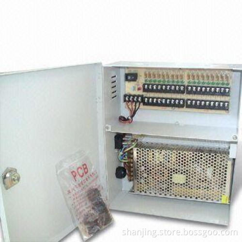 12V 10A Switching Power Supply with 9 Ports, Used for CCTV Cameras